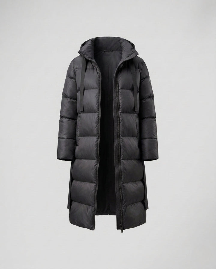 Morvoren extra long quilted coat with hood – image 7