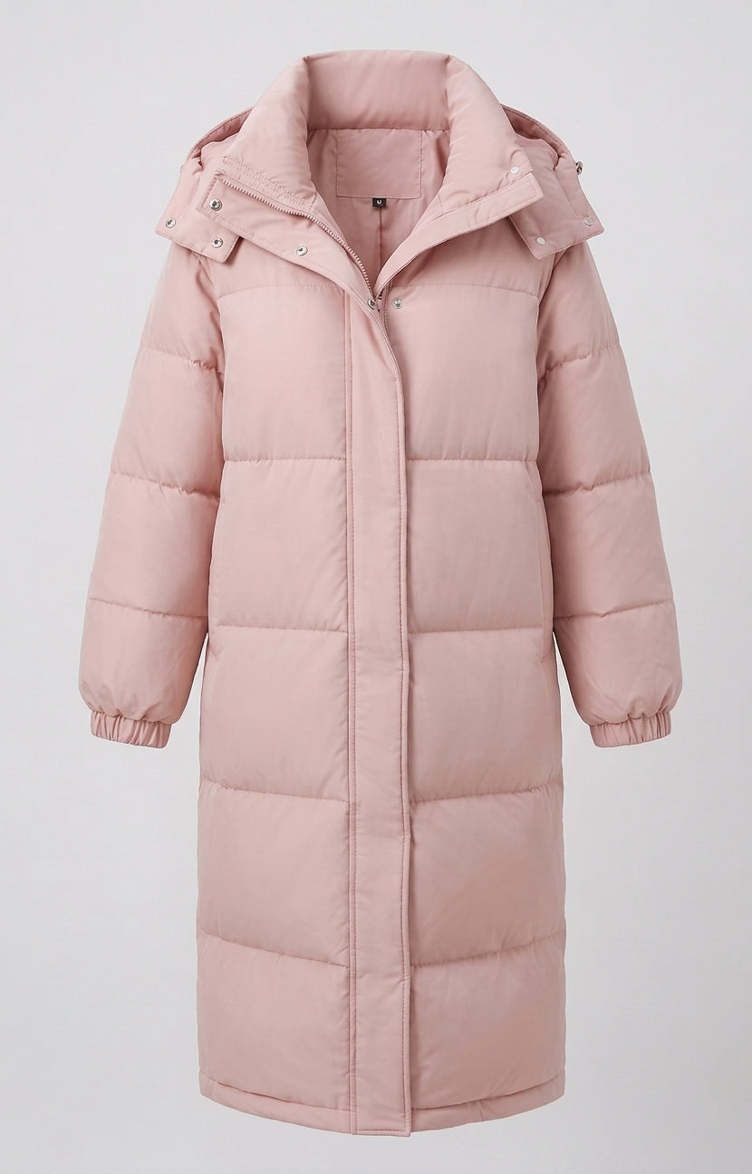 Rhoswen extra long hooded puffer coat – image 8