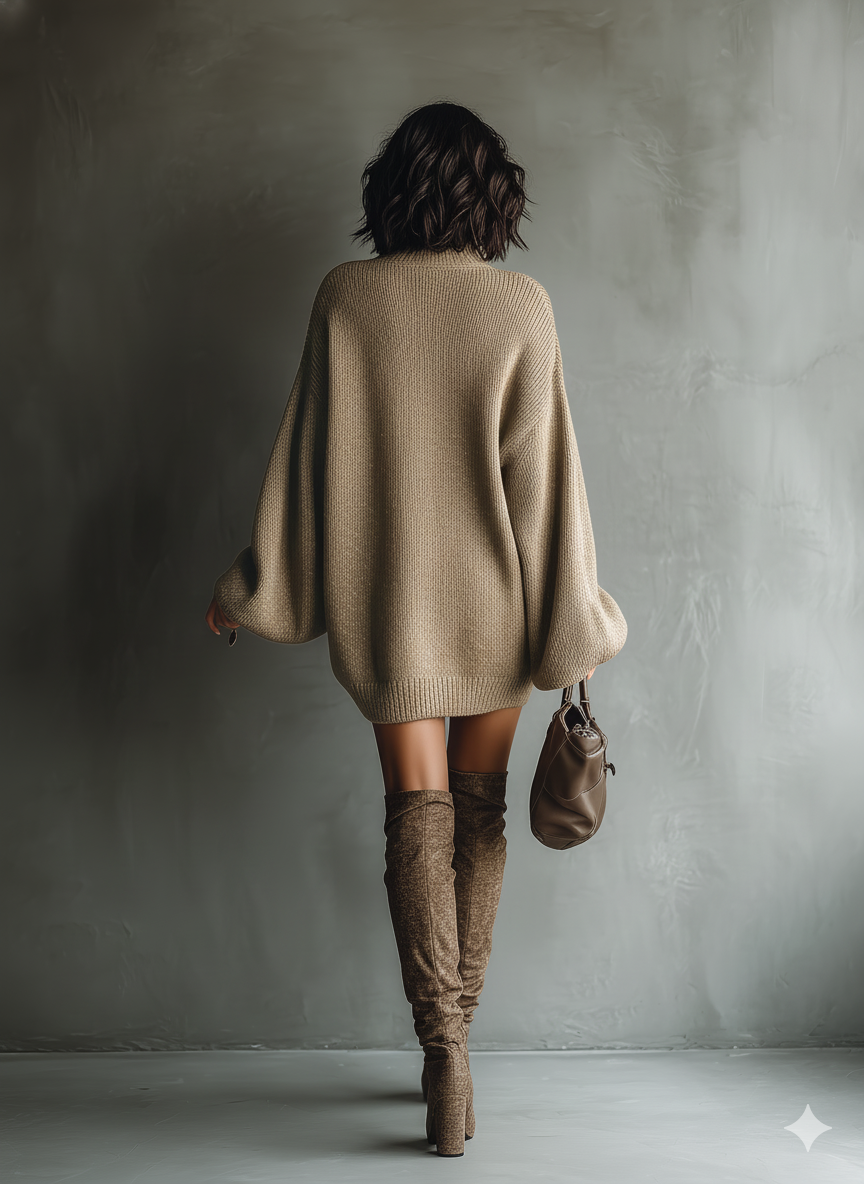 Evelyn vintage knit mini dress – image 15