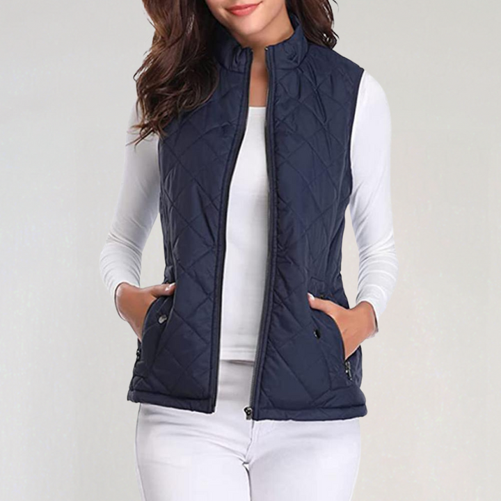 Eleri diamond quilted padded gilet – image 6