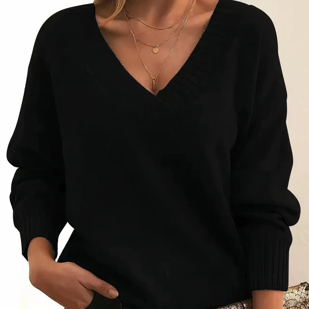 Neris soft v neck knit jumper