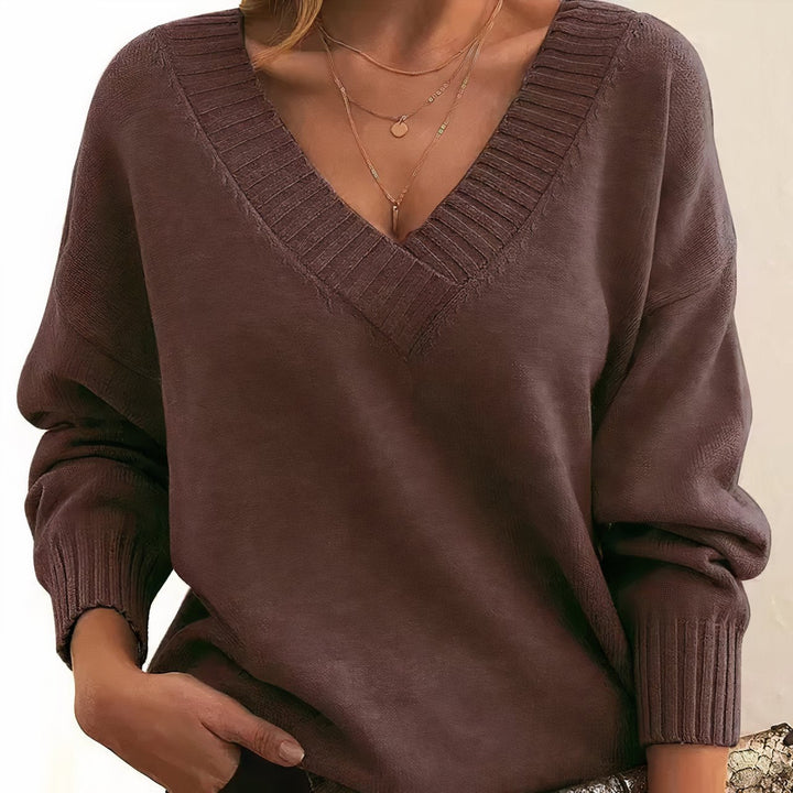Neris soft v neck knit jumper – image 11