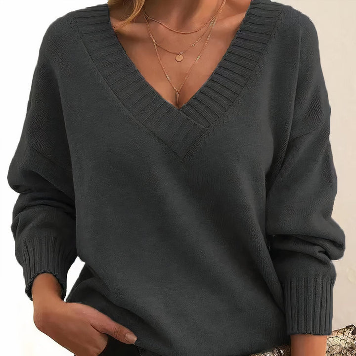 Neris soft v neck knit jumper – image 3