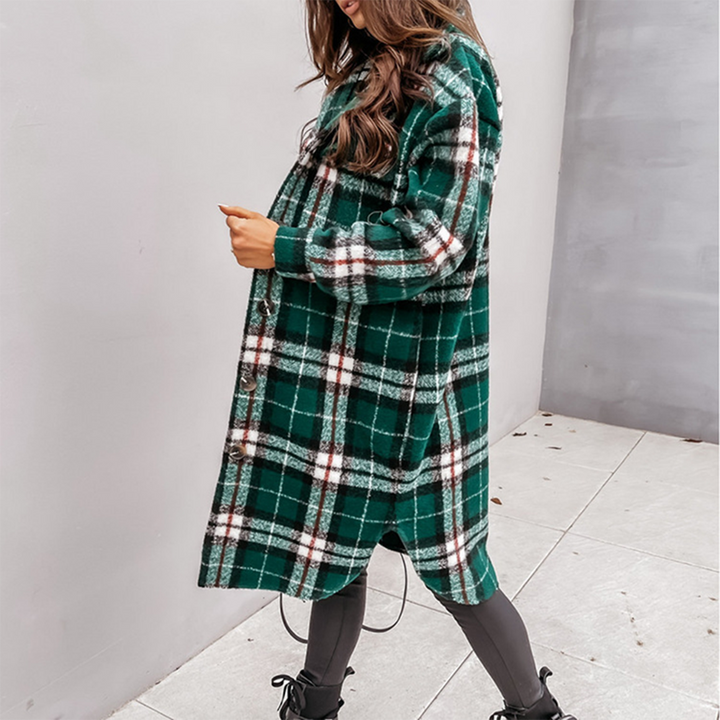 Gemma long check coat – image 7