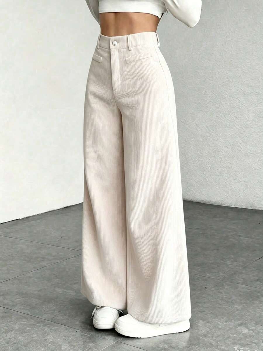 Ingrid high waist corduroy wide leg trousers – image 13