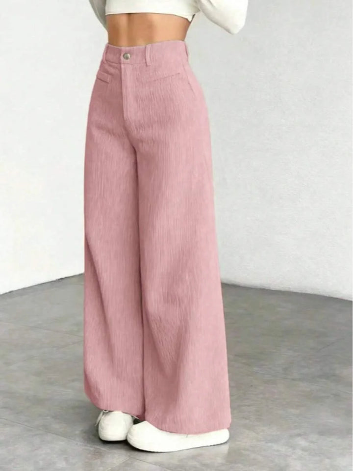 Ingrid high waist corduroy wide leg trousers – image 17