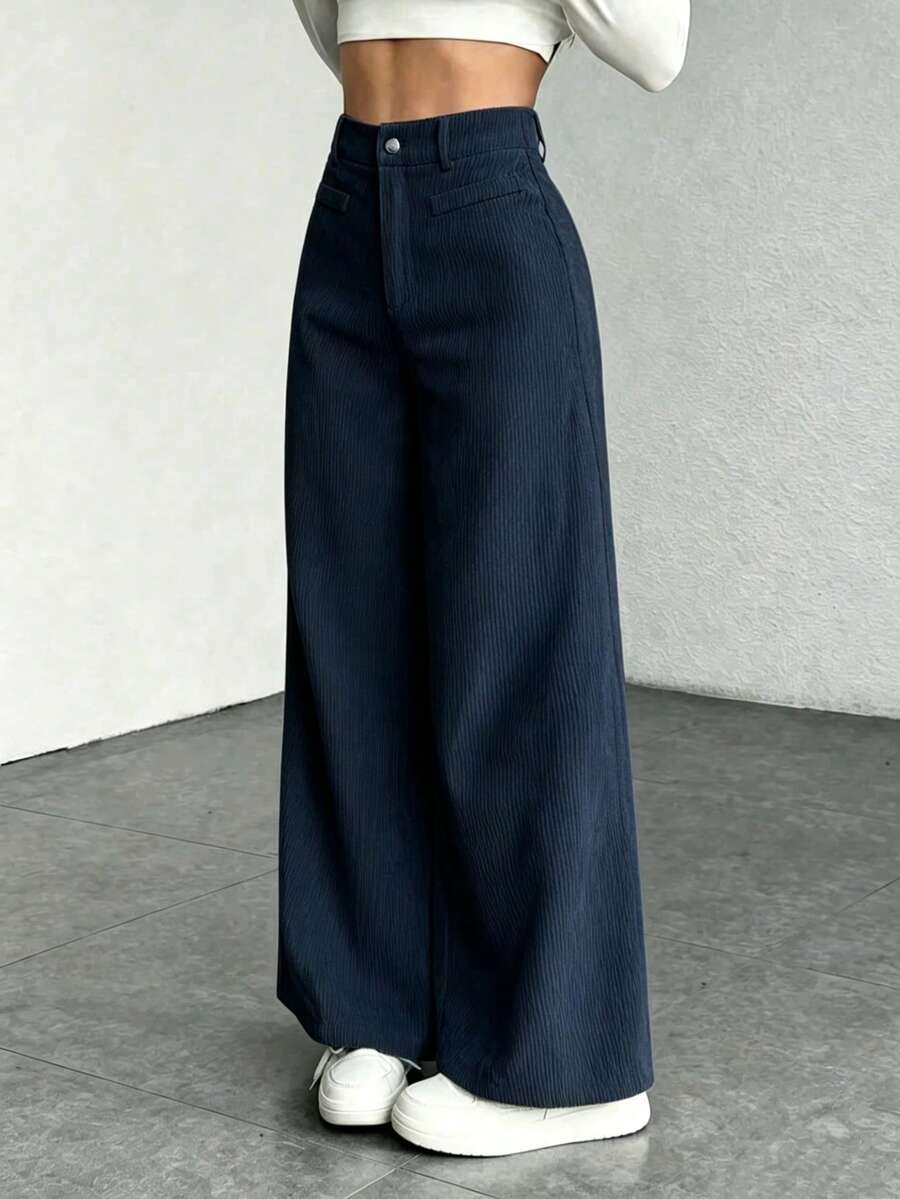 Ingrid high waist corduroy wide leg trousers – image 21