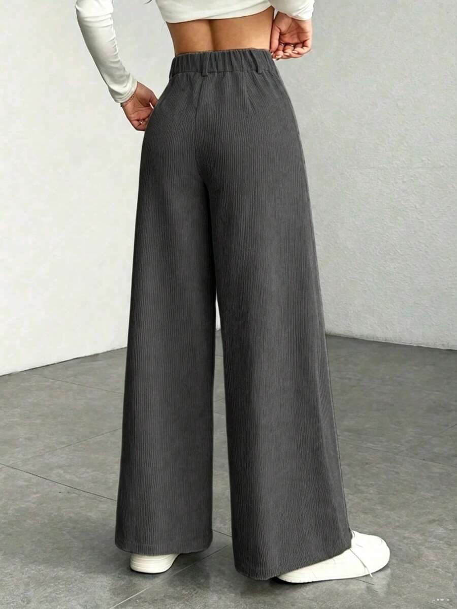Ingrid high waist corduroy wide leg trousers – image 24