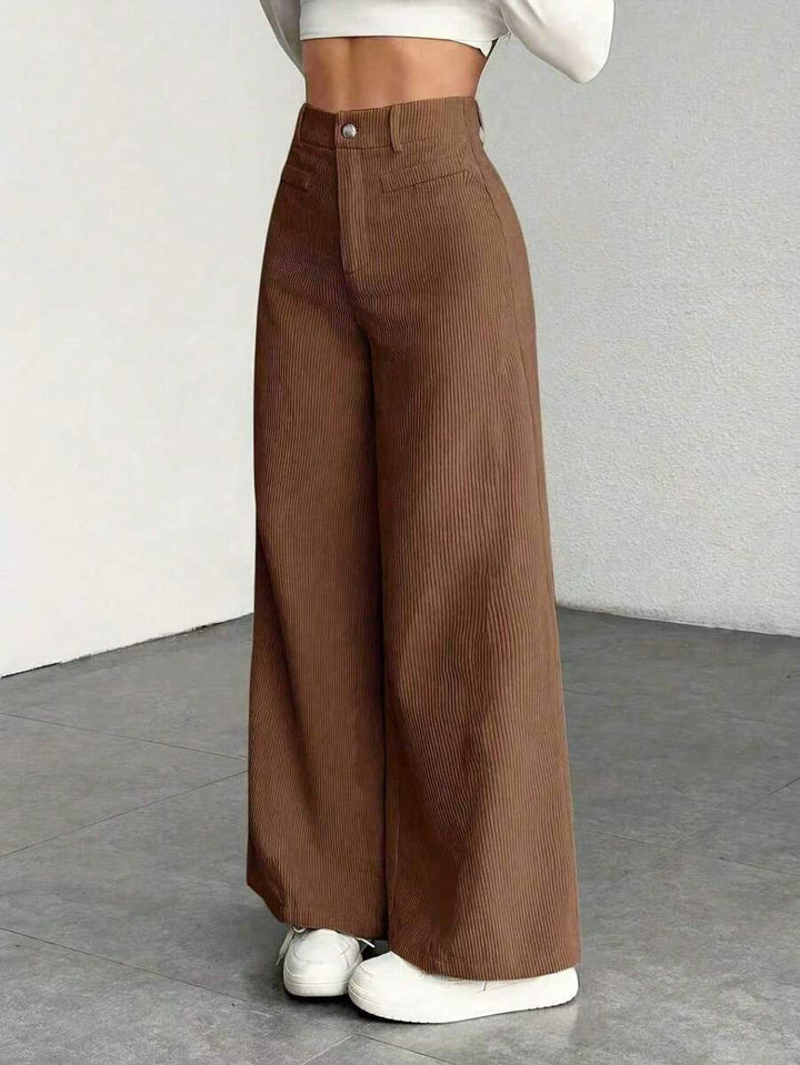 Ingrid high waist corduroy wide leg trousers – image 3
