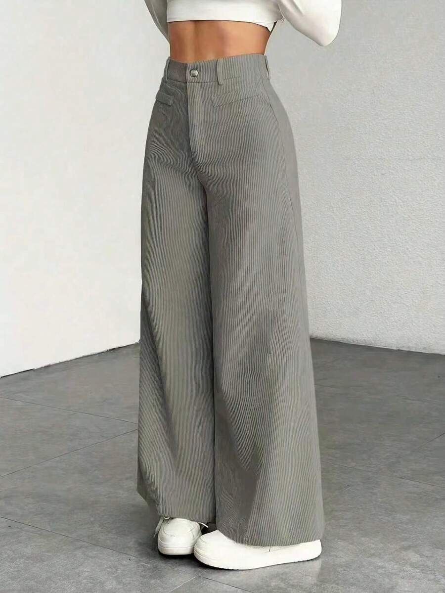 Ingrid high waist corduroy wide leg trousers – image 5