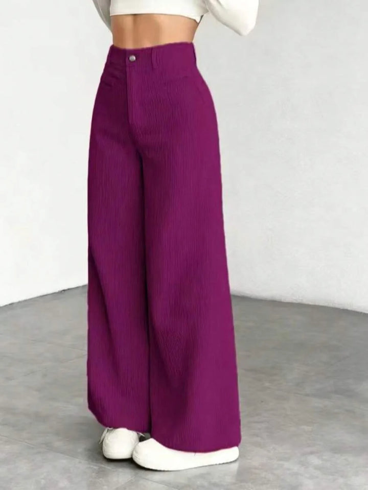 Ingrid high waist corduroy wide leg trousers – image 7