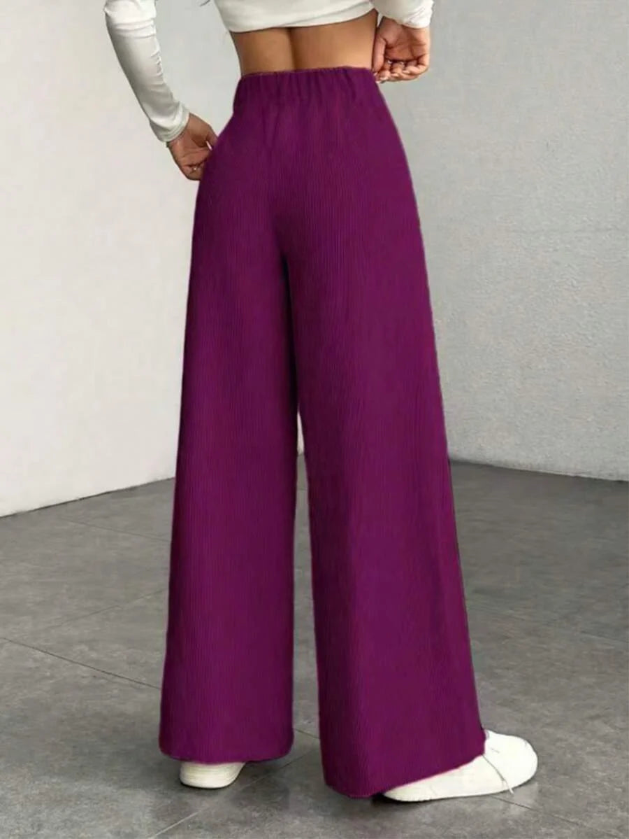 Ingrid high waist corduroy wide leg trousers – image 8