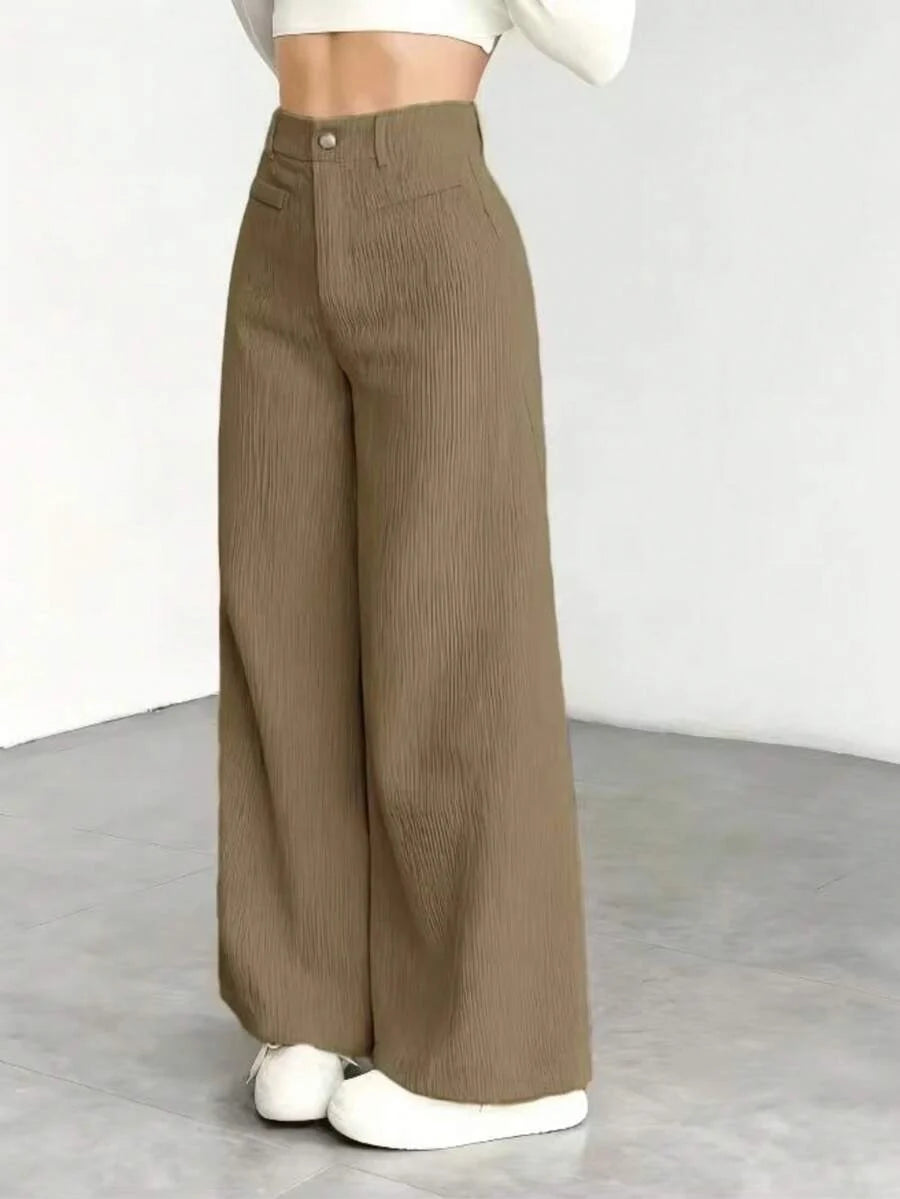 Ingrid high waist corduroy wide leg trousers – image 9