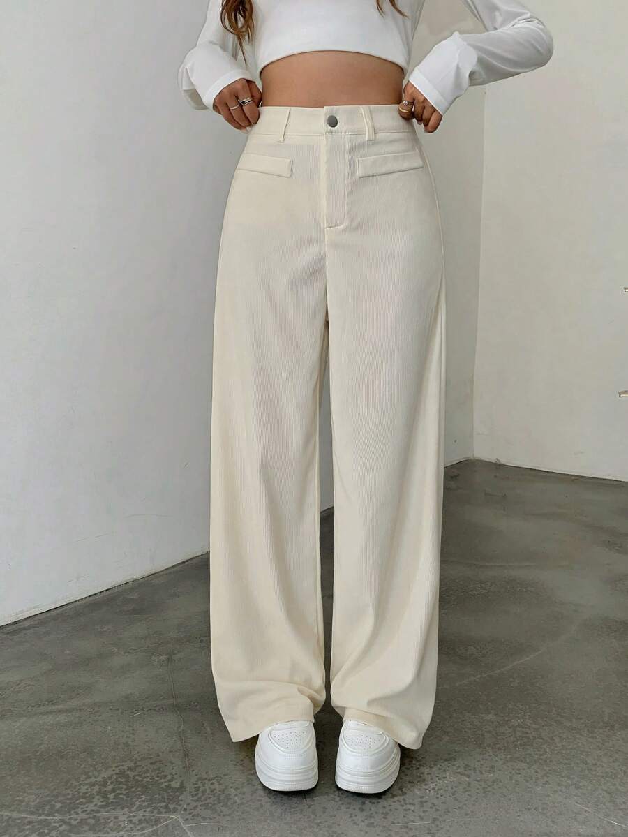 Ingrid high waist corduroy wide leg trousers