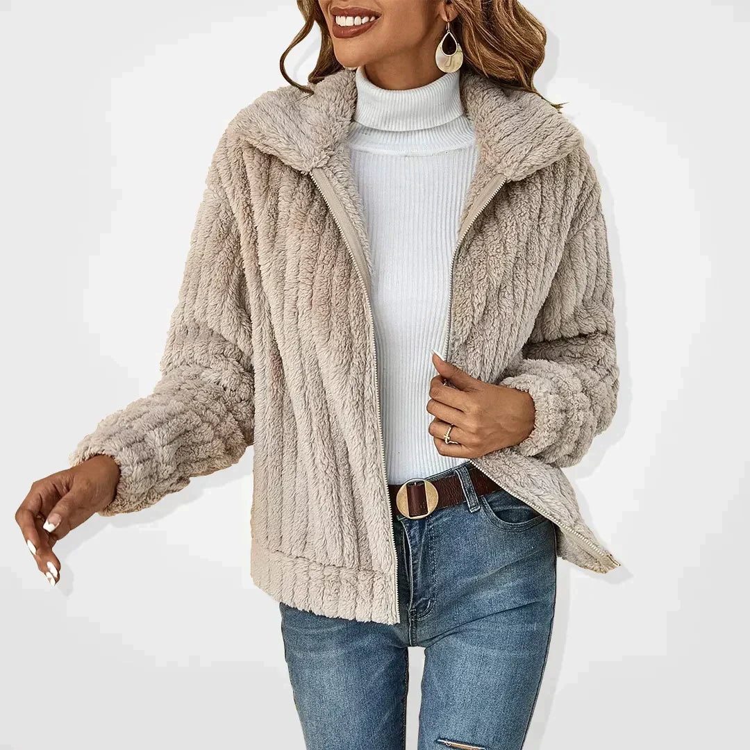 Bea plush fluffy cardigan – image 3