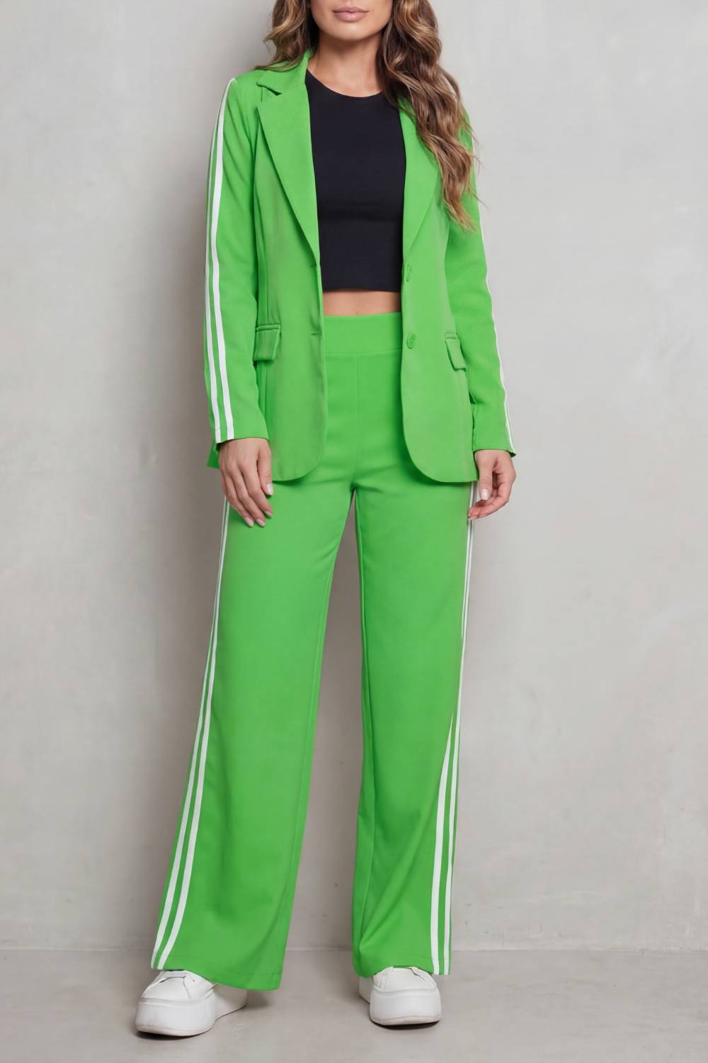 Saskia striped blazer and wide leg trousers set – image 11