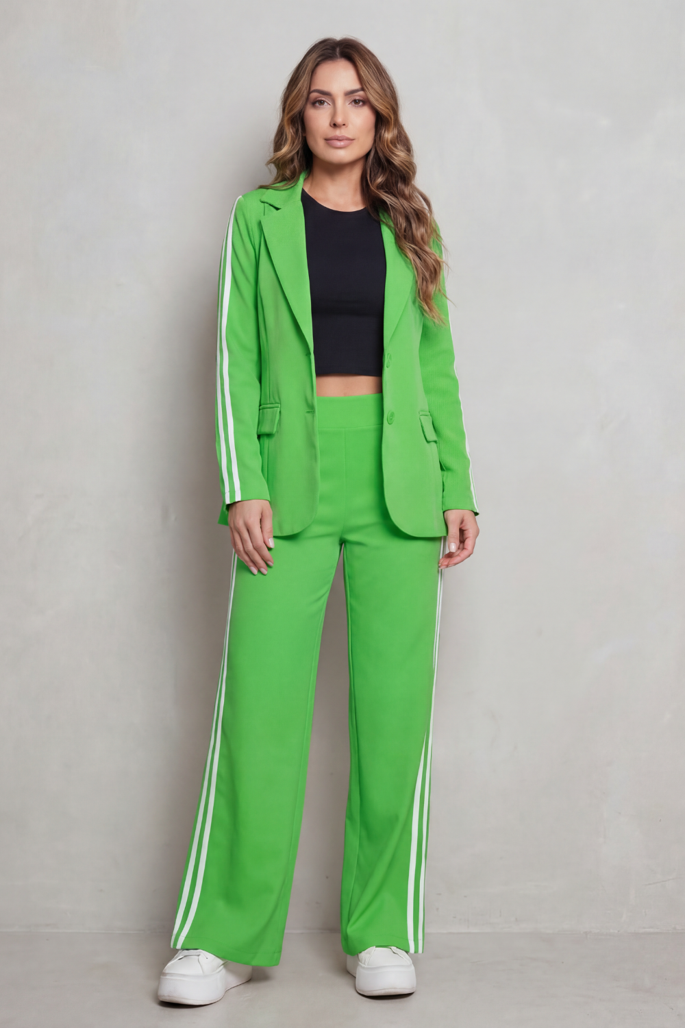 Saskia striped blazer and wide leg trousers set – image 12