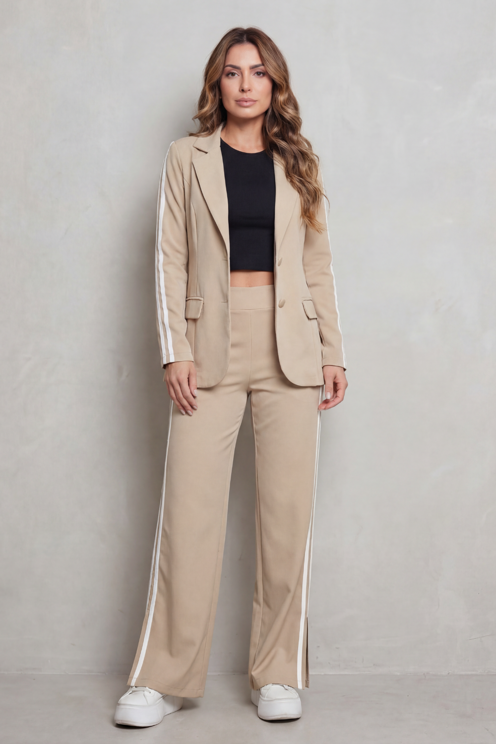 Saskia striped blazer and wide leg trousers set – image 6