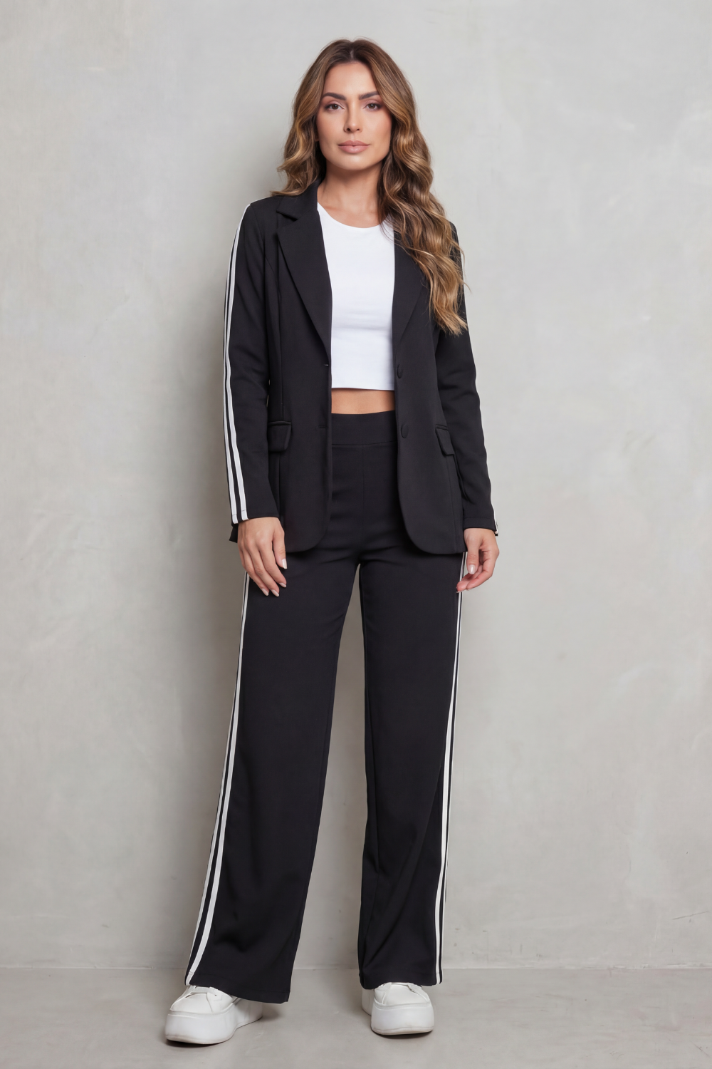 Saskia striped blazer and wide leg trousers set – image 8