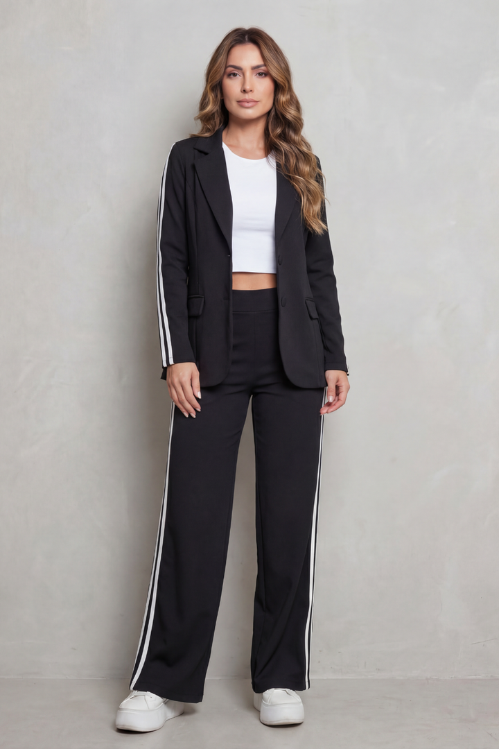 Saskia striped blazer and wide leg trousers set – image 8