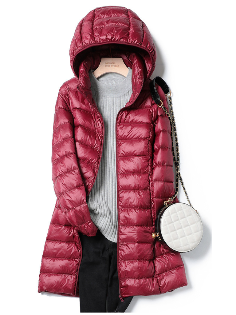Kittie lightweight hooded puffer coat – image 3