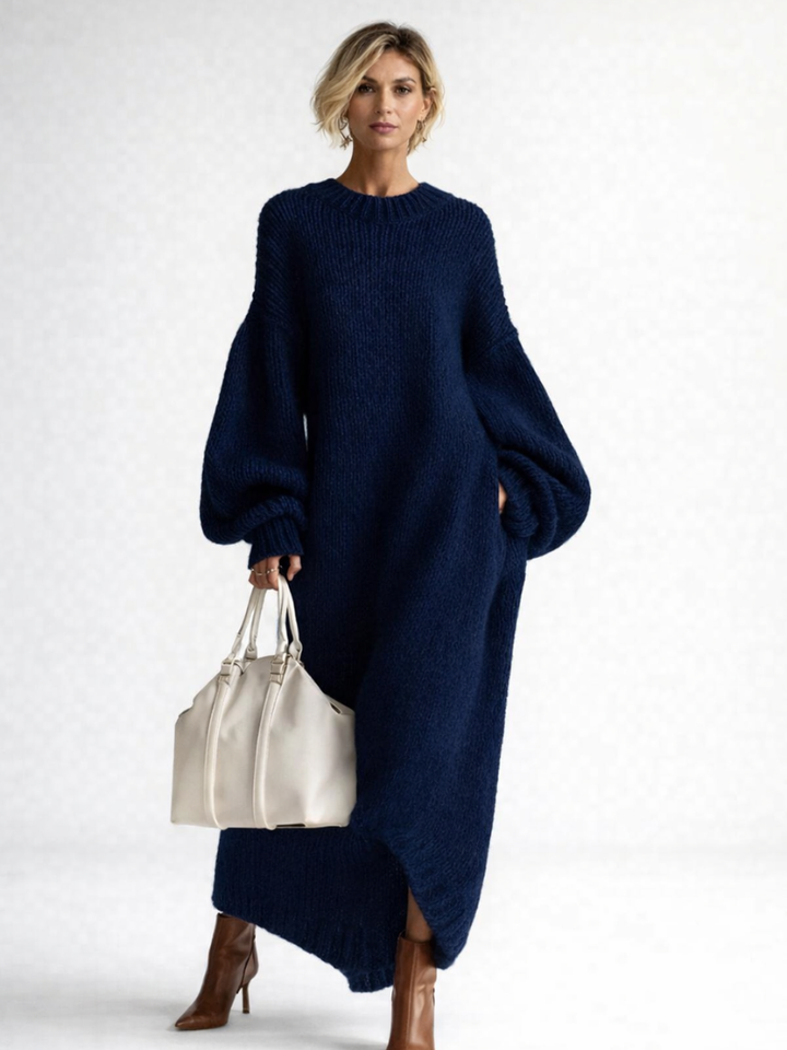 Flossie chunky knit jumper dress – image 5