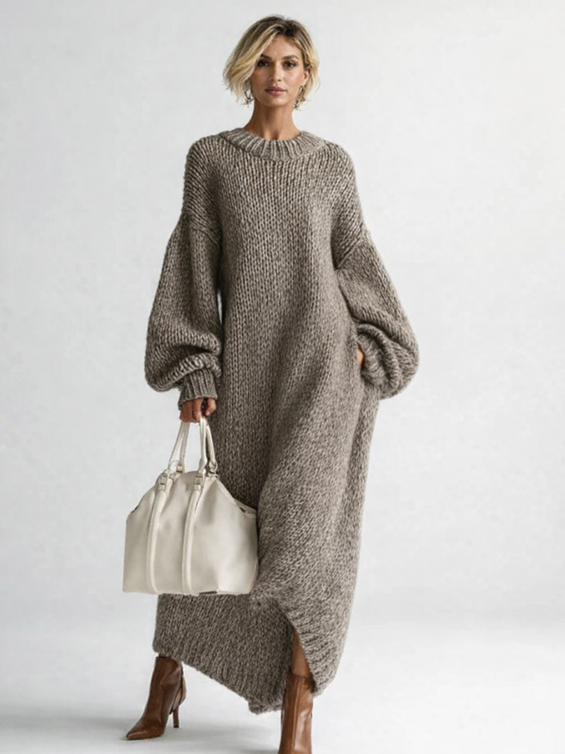 Flossie chunky knit jumper dress