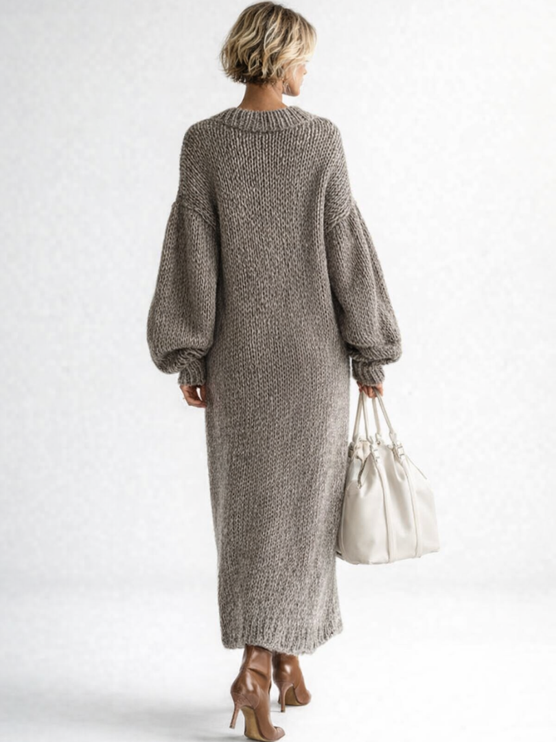 Flossie chunky knit jumper dress – image 3