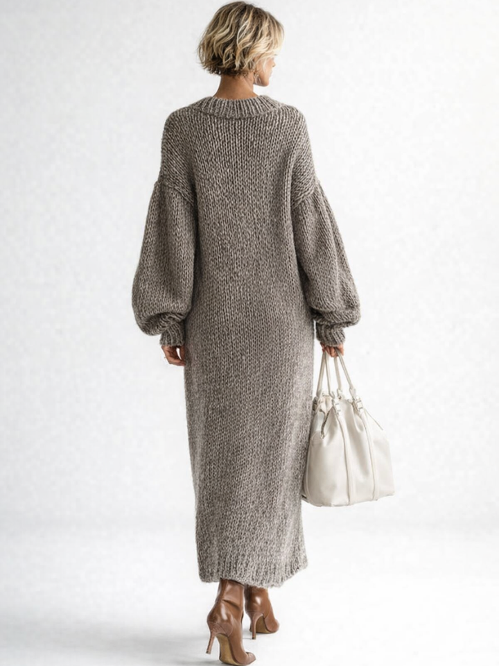 Flossie chunky knit jumper dress – image 3