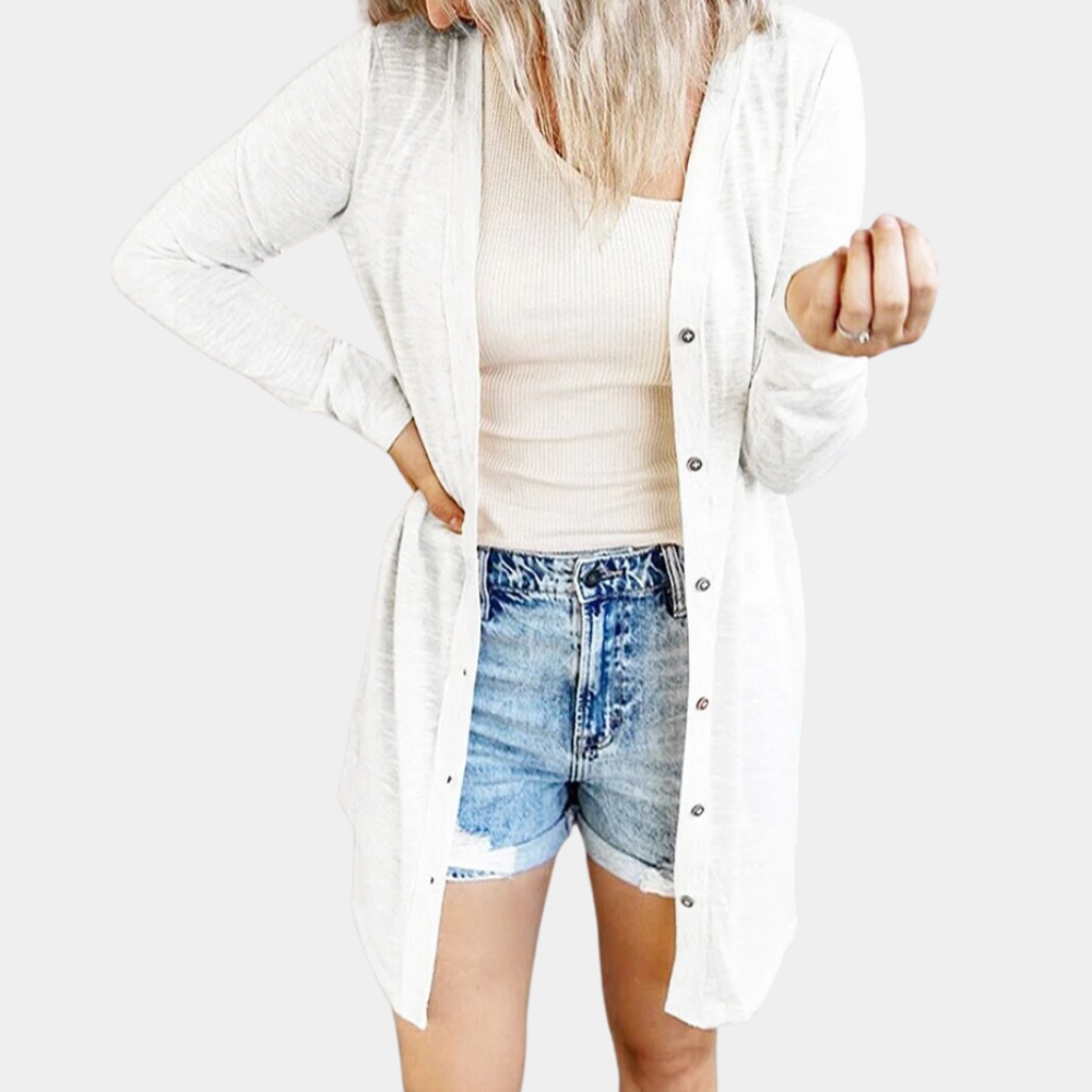 Libby lightweight fine knit cardigan sweater – image 9