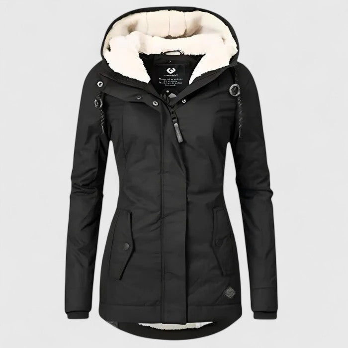 Nessa slim fit hooded puffer coat – image 2