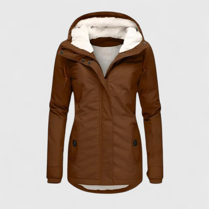 Nessa slim fit hooded puffer coat – image 3