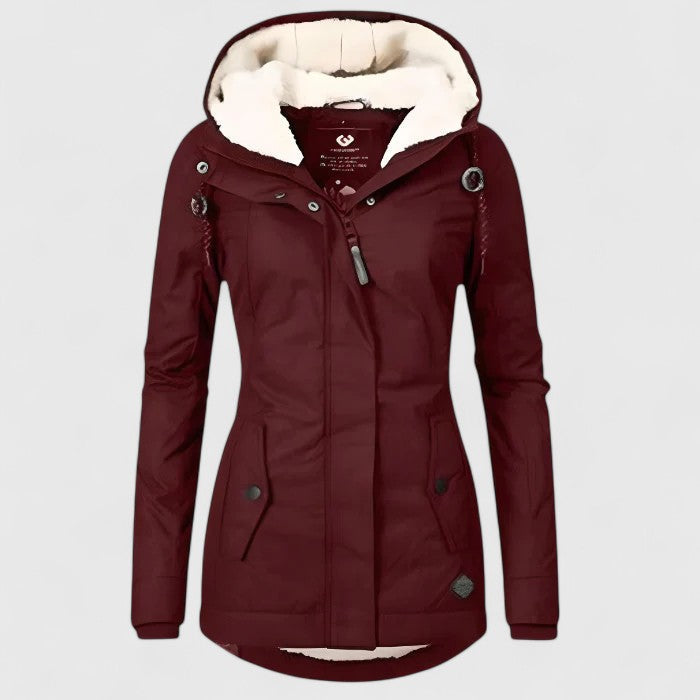 Nessa slim fit hooded puffer coat – image 4