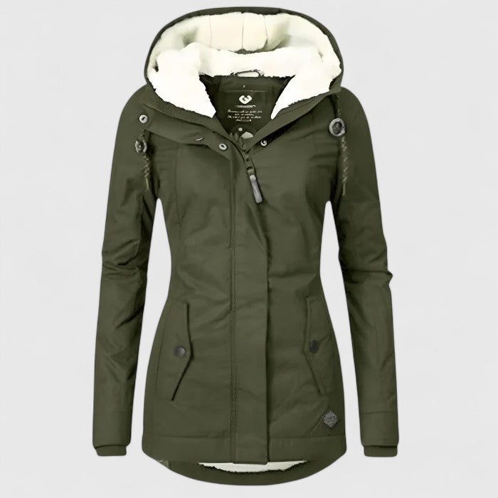 Nessa slim fit hooded puffer coat – image 5