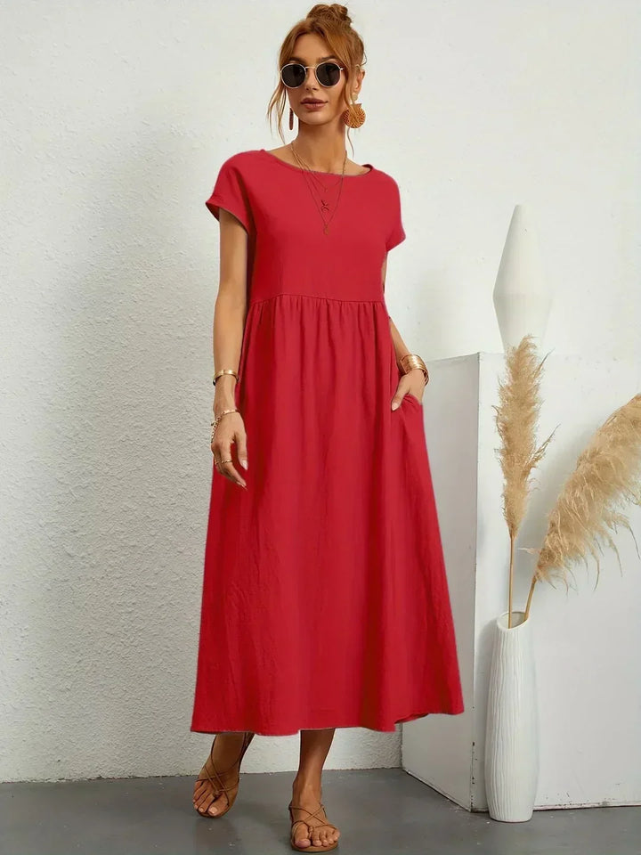 Willa pleated long sleeve midi dress – image 9