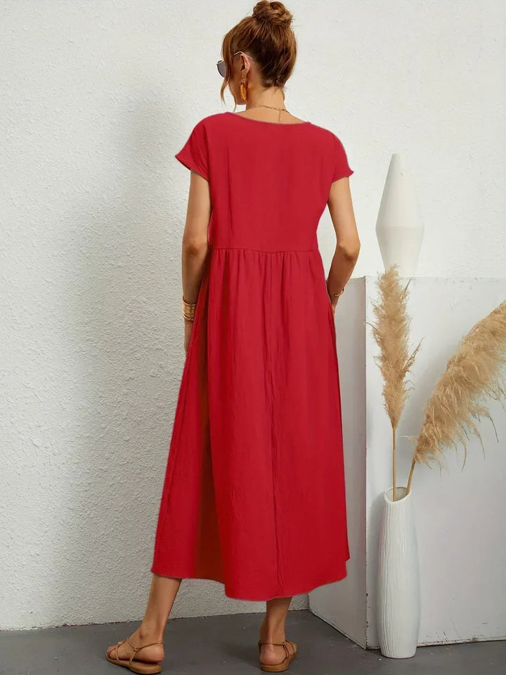 Willa pleated long sleeve midi dress – image 28