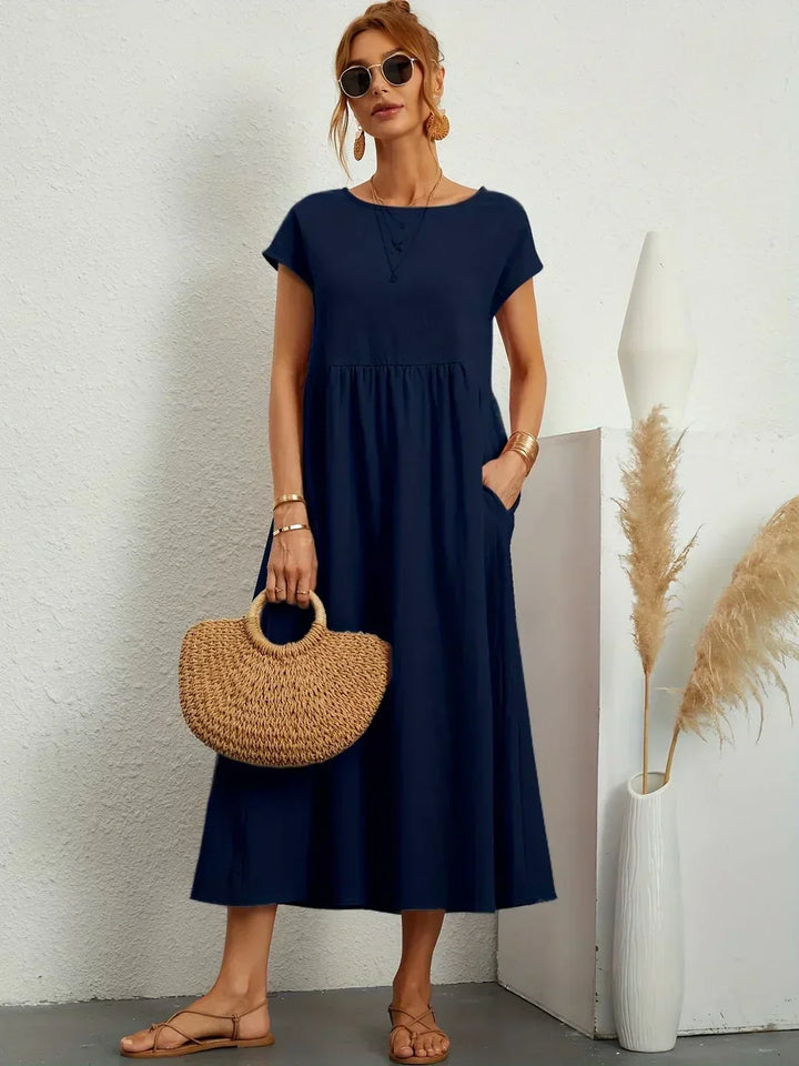 Willa pleated long sleeve midi dress – image 15