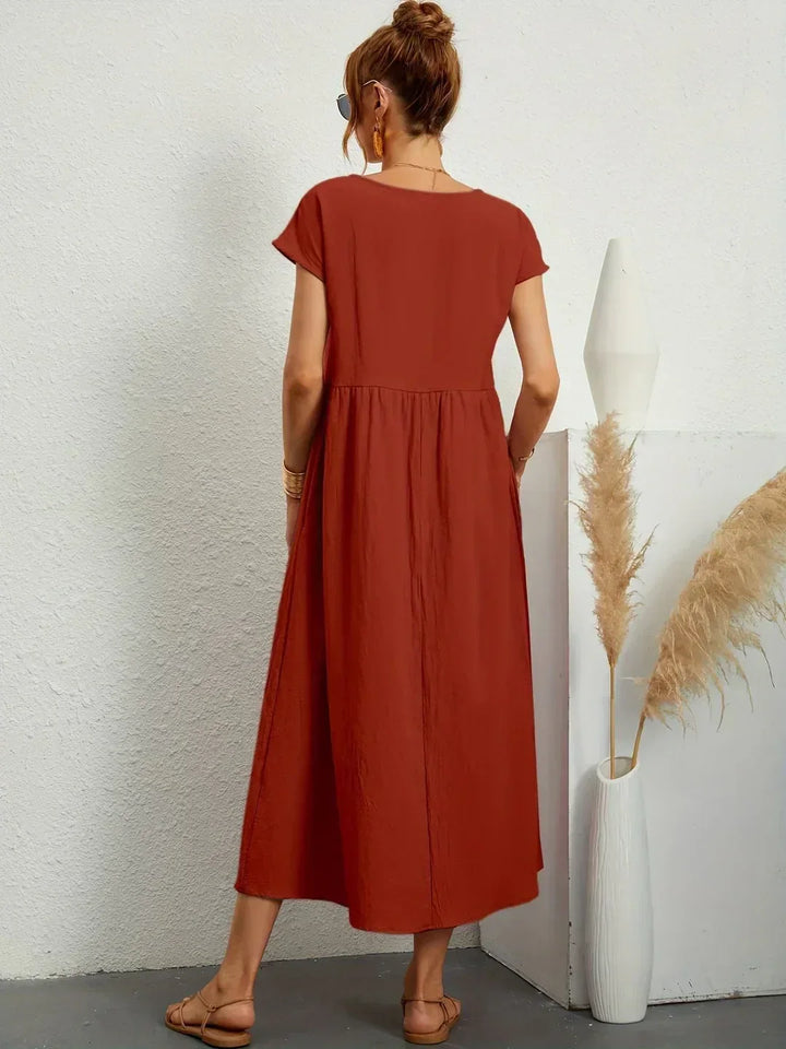 Willa pleated long sleeve midi dress – image 32