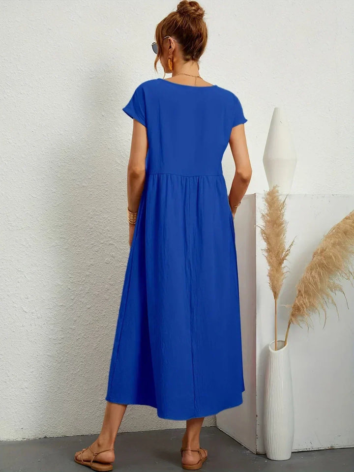 Willa pleated long sleeve midi dress – image 24