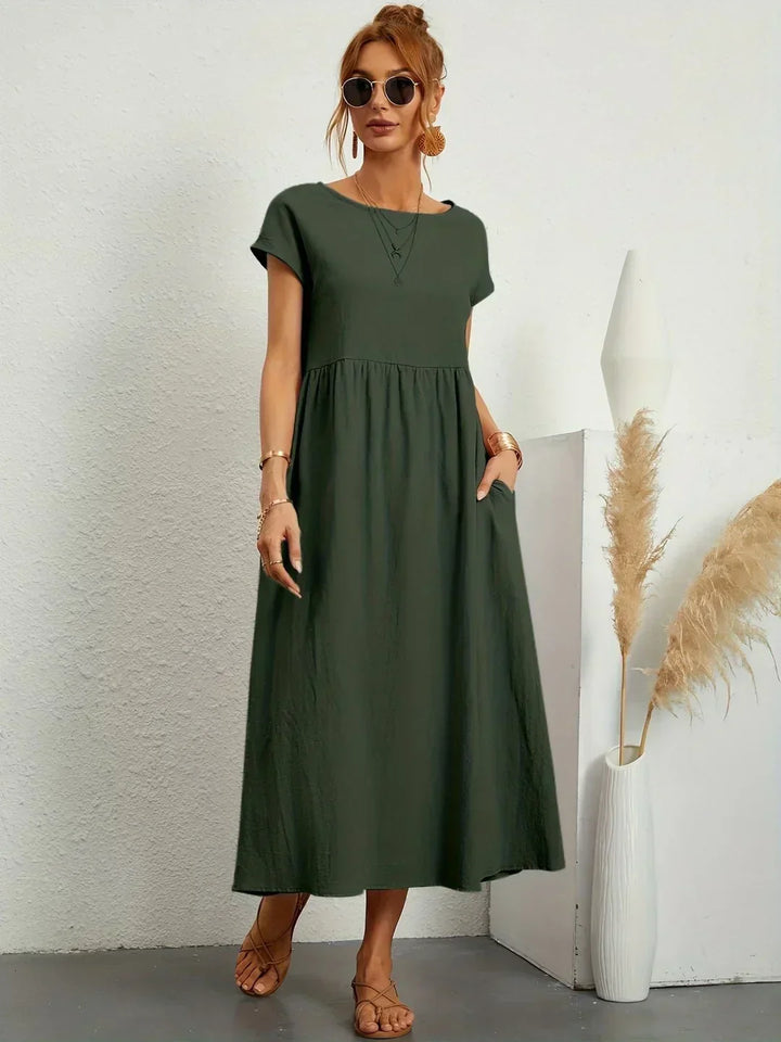 Willa pleated long sleeve midi dress – image 4
