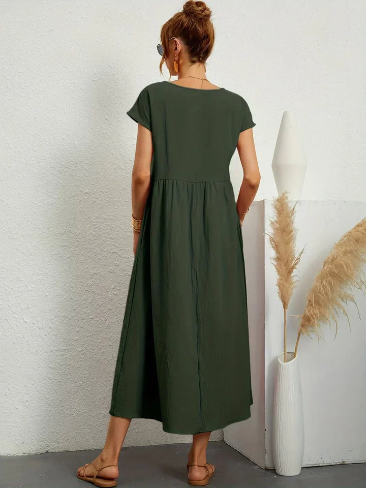 Willa pleated long sleeve midi dress – image 22