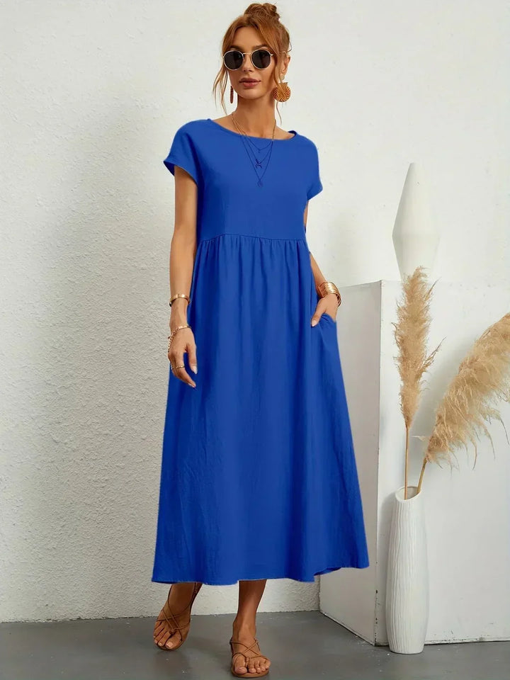Willa pleated long sleeve midi dress – image 7