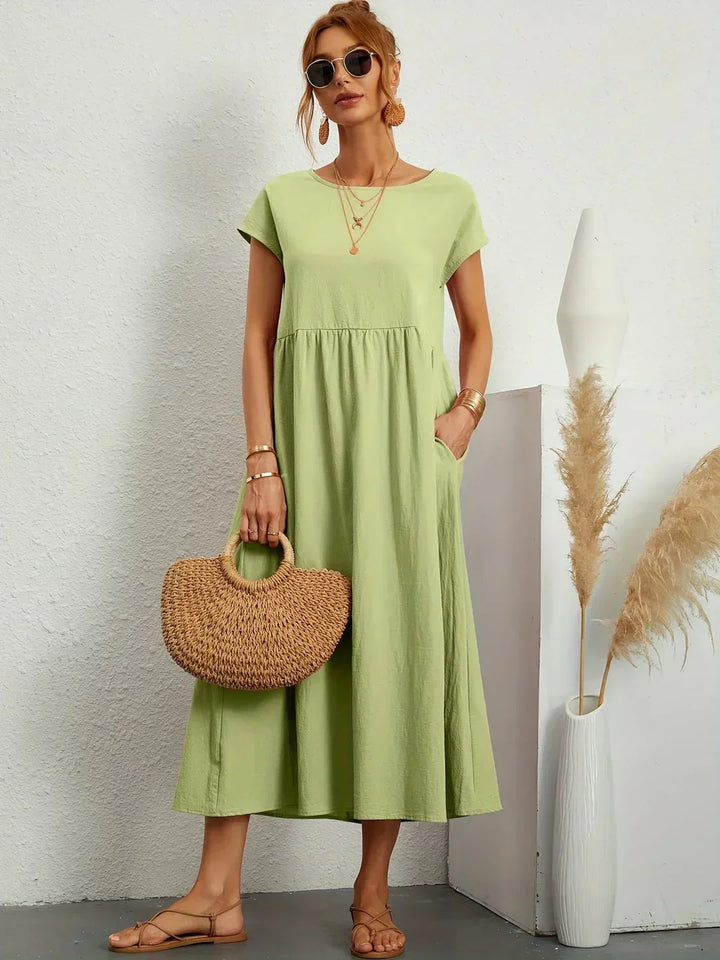 Willa pleated long sleeve midi dress – image 19