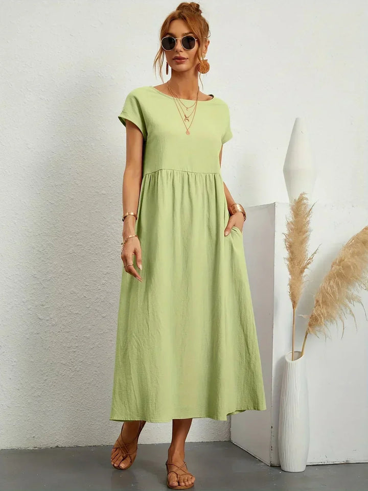 Willa pleated long sleeve midi dress – image 6