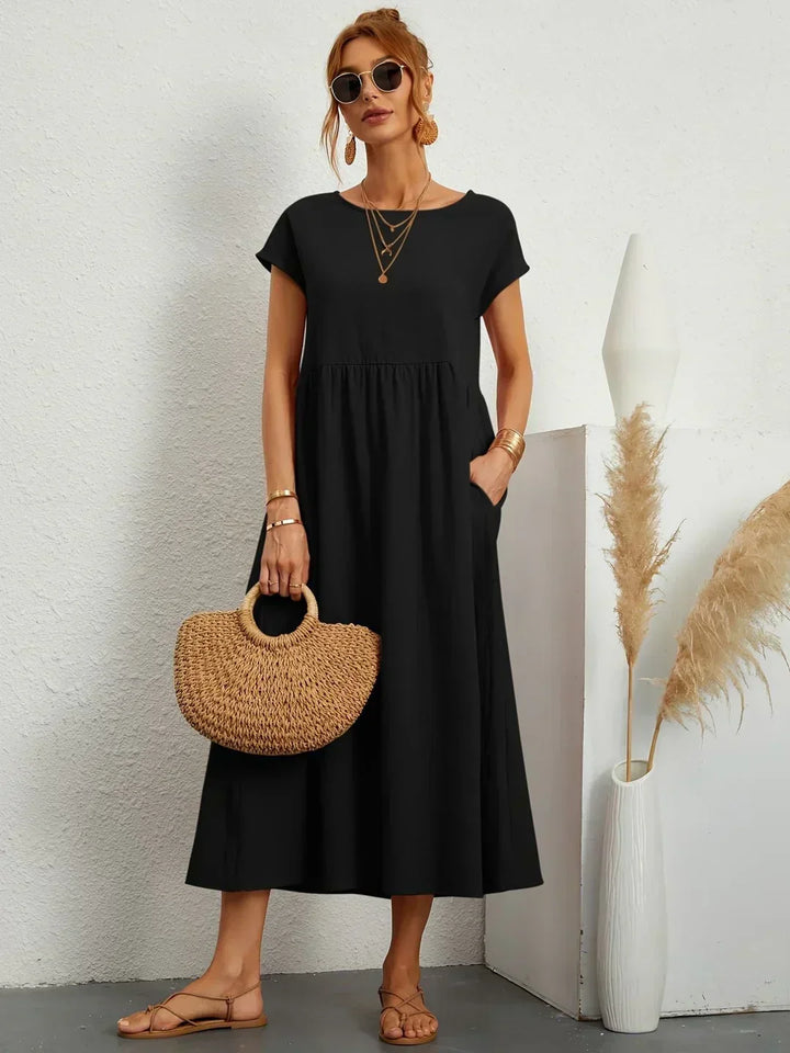 Willa pleated long sleeve midi dress – image 17