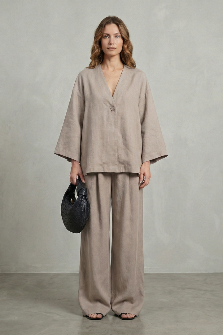Daphne wrap top and wide leg trouser set – image 6