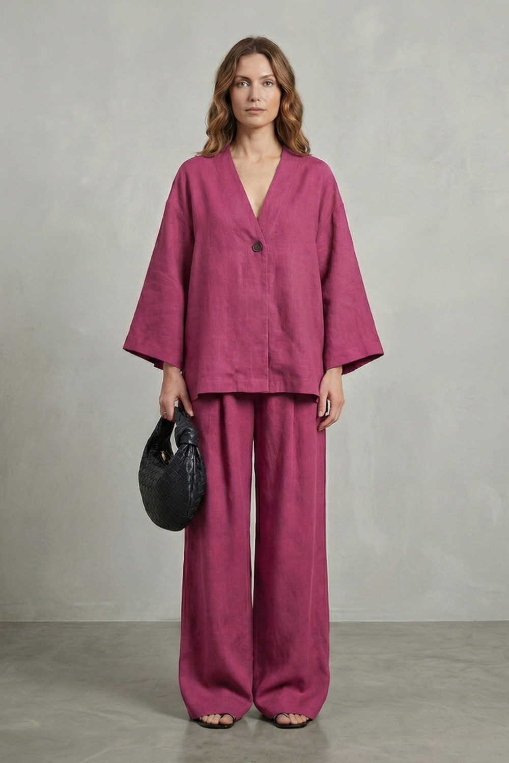 Daphne wrap top and wide leg trouser set – image 10