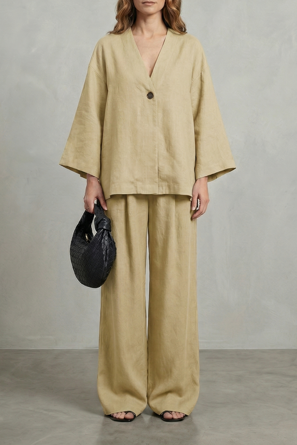 Daphne wrap top and wide leg trouser set – image 15