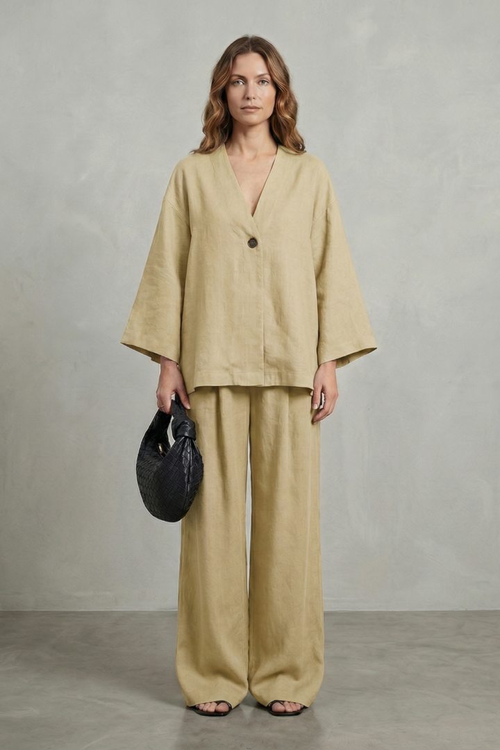 Daphne wrap top and wide leg trouser set – image 16