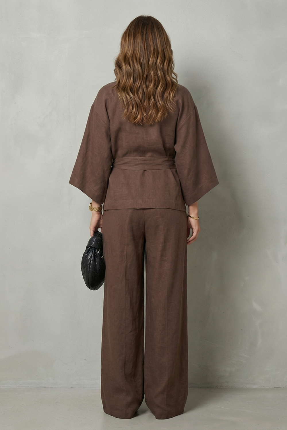 Daphne wrap top and wide leg trouser set – image 4